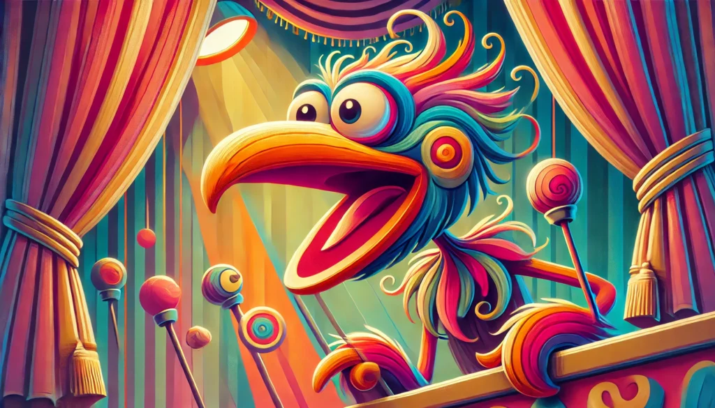 muppet with long hooked beak